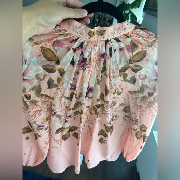 SOLD!! Zimmermann Women's Rosa Floral Tie-Neck Blouse Size 1 US 6-8 New - Picture 9 of 16